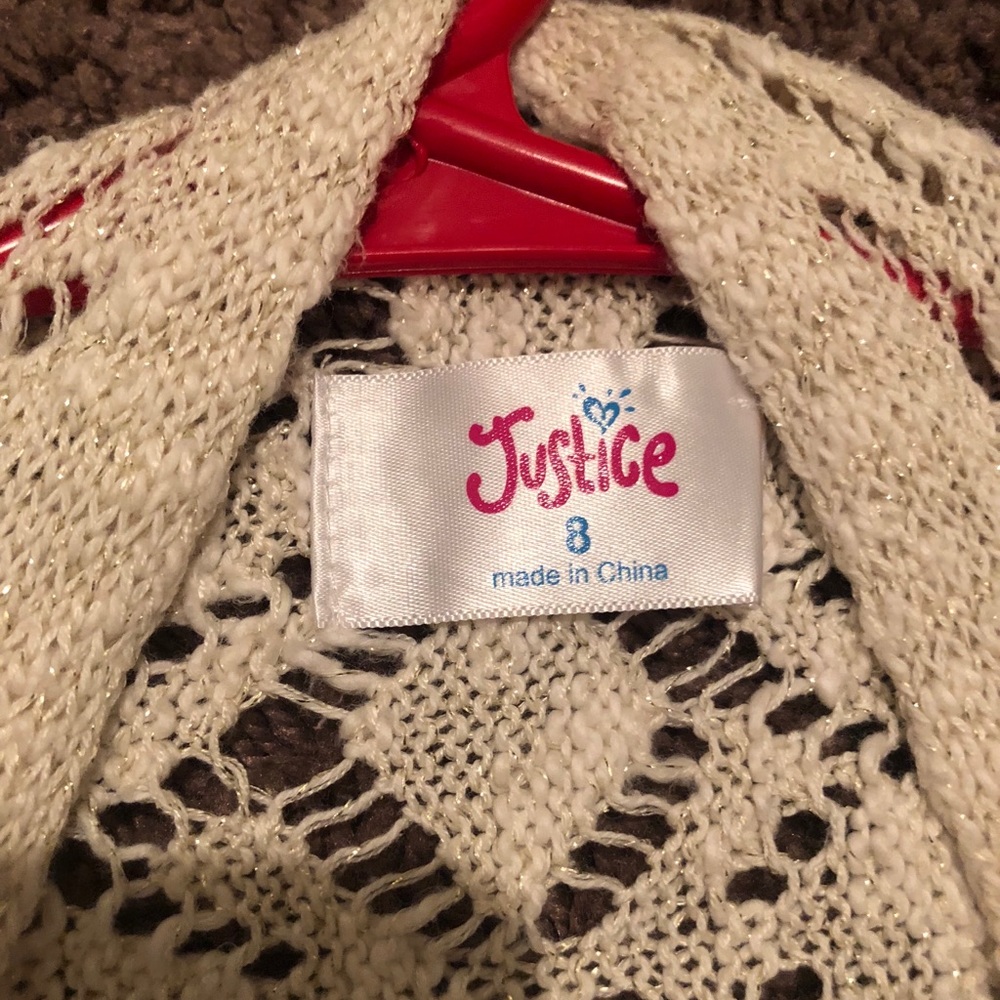 Cute girls Justice size 8 sweater.